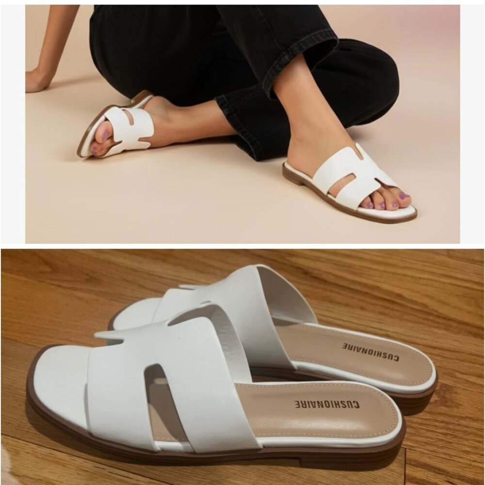 Cutout Strap Slides/Sandals